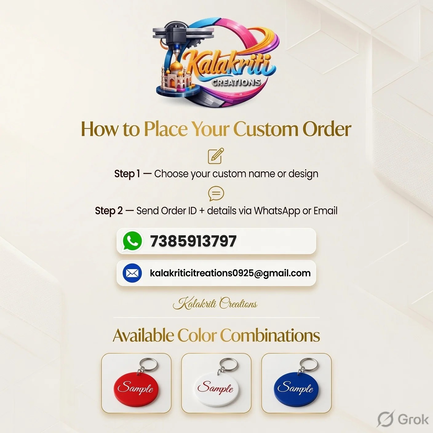 Customised Name Keychains