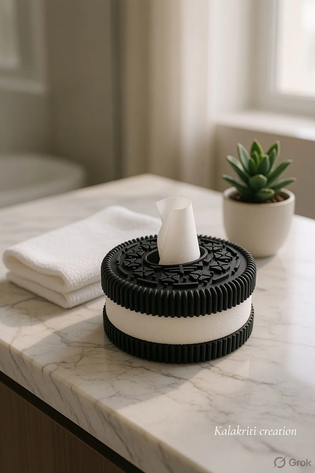 Oreo Shape Tissue Box